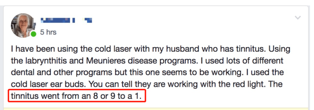 El tinnitus de mi esposo mejoró después de usar el Láser Frío de Spooky2