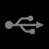 Icono USB gris