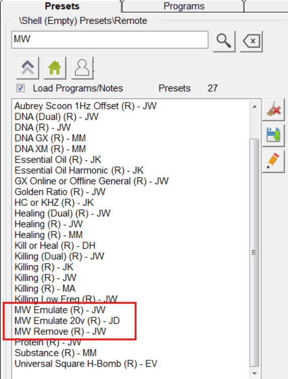 Configuración MW en Spooky2